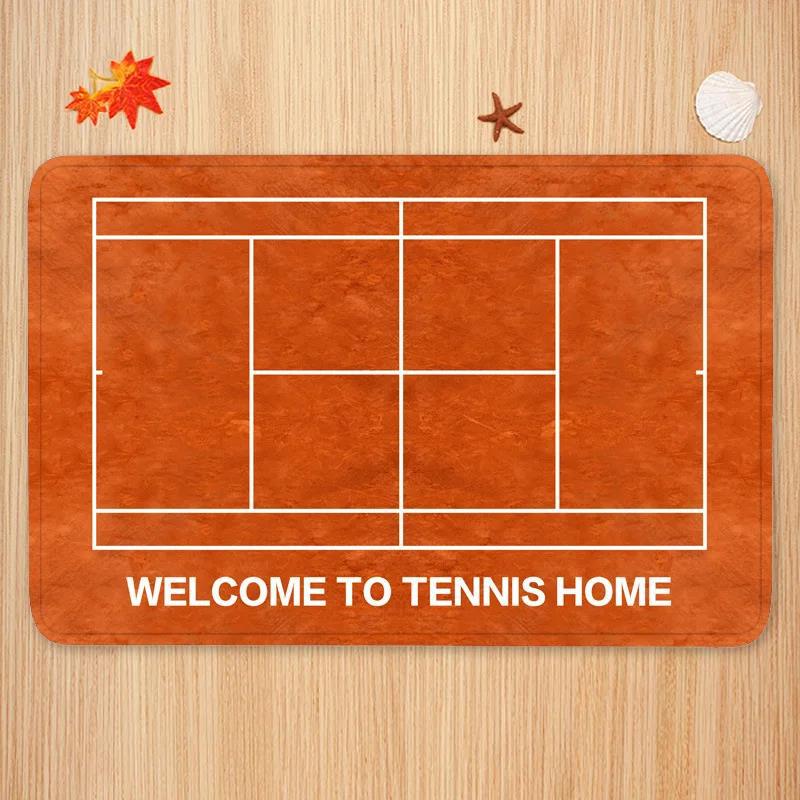 Badminton Zone - Sport-Thementeppich, Matte, Tennis, Badminton, Hofmuster, Willkommenstext,