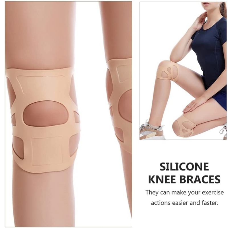 Knee Brace Badminton - 1 Paar Silikon-Knieschützer, Patellar-Kniebandage für Sport,