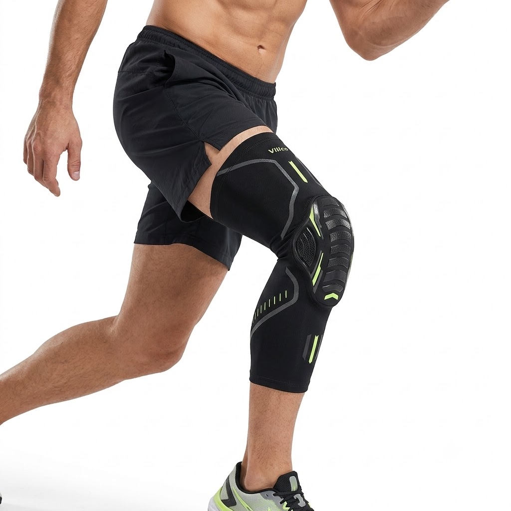 Knee Brace Badminton - 1 Stück Kompressions-Kniebandage Elastische Knieschoner mit