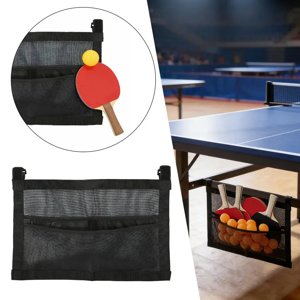 Badminton Zone - Neuer Netz-Tischtennisballhalter mit großem Fassungsvermögen, Organizer
