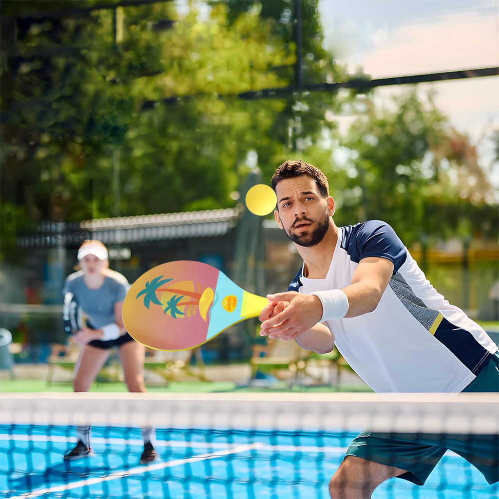Cartoon-Strand-Badmintonschläg – Badminton Photo Bewertung und Preis