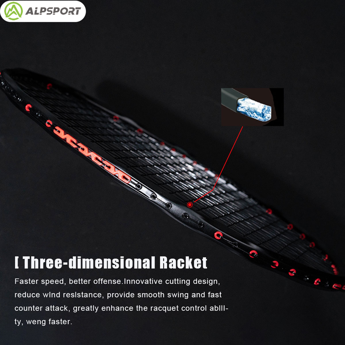Alpsport MH-V5 5U 75g Gewellt  – Badminton Photo Bewertung und Preis
